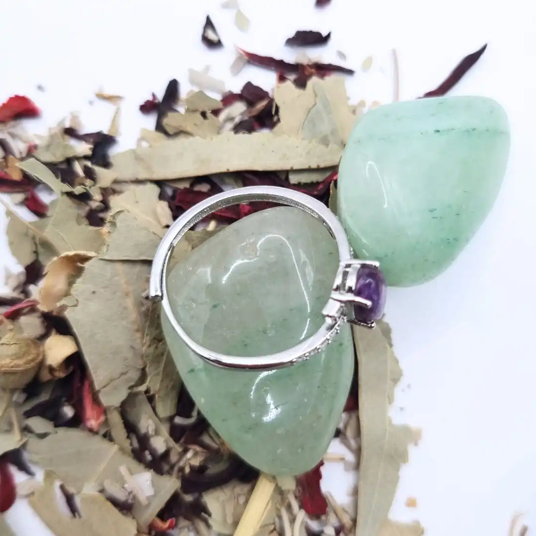 Bague charoite ajustable