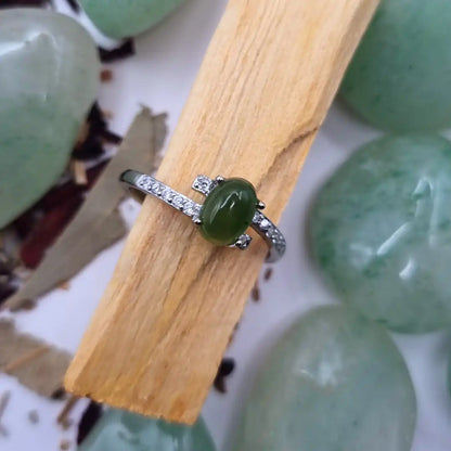 bague jade argent