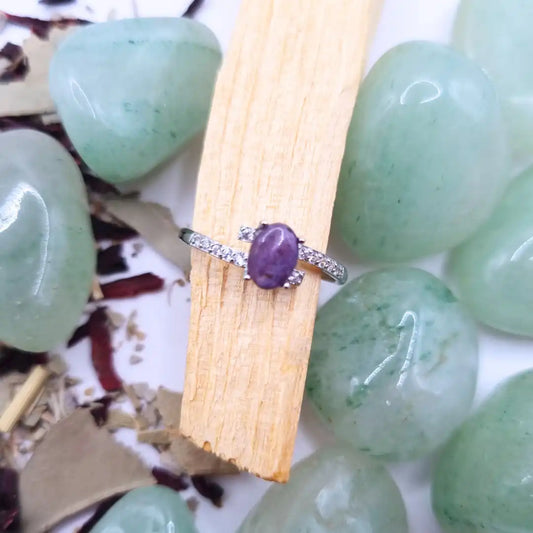 Bague charoite argent