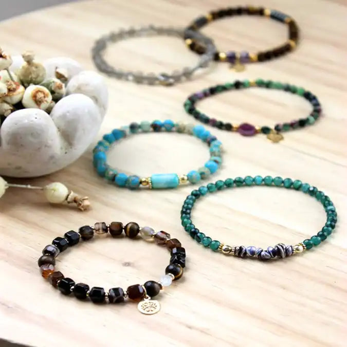 Box bracelet pierre naturelle