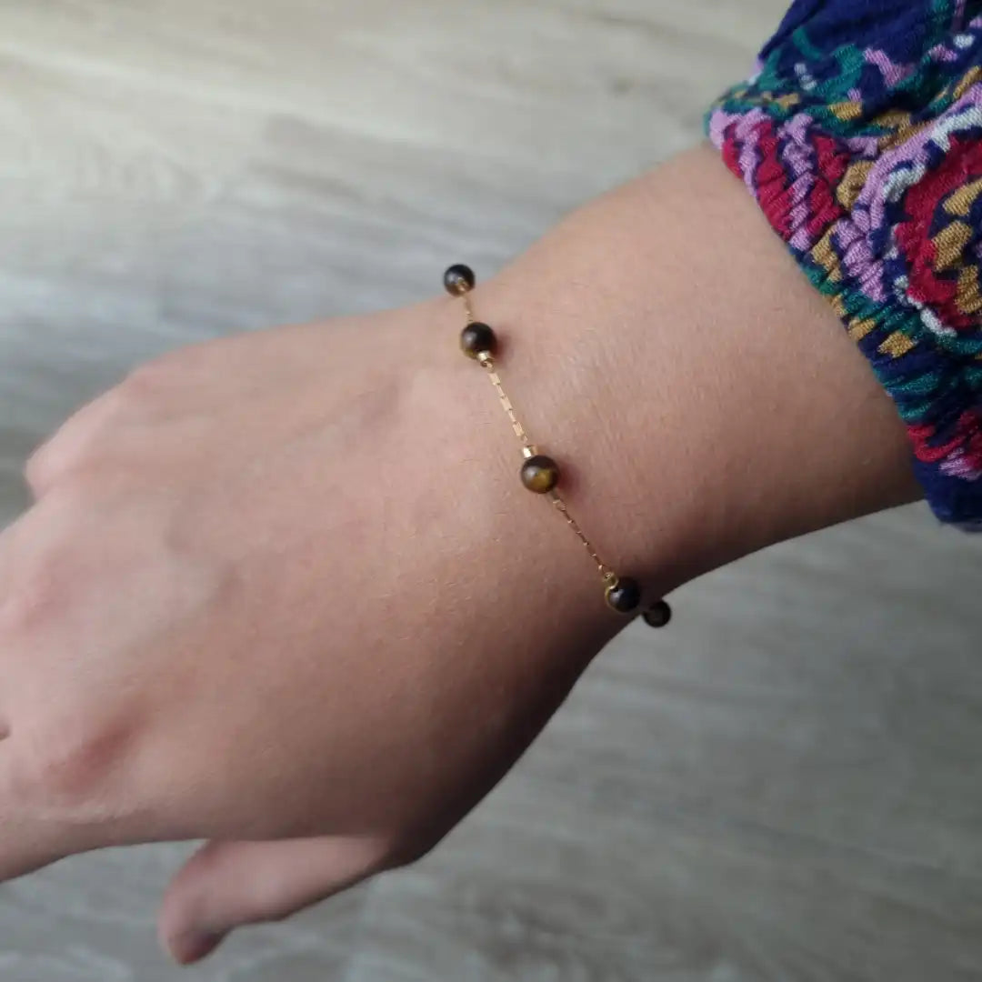 Bracelet Oeil de Tigre minimaliste et élégant