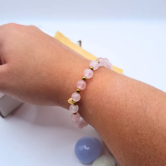 Bracelet quartz rose 17cm