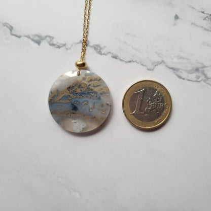 taille pendentif agate dentritic rond MystikBox
